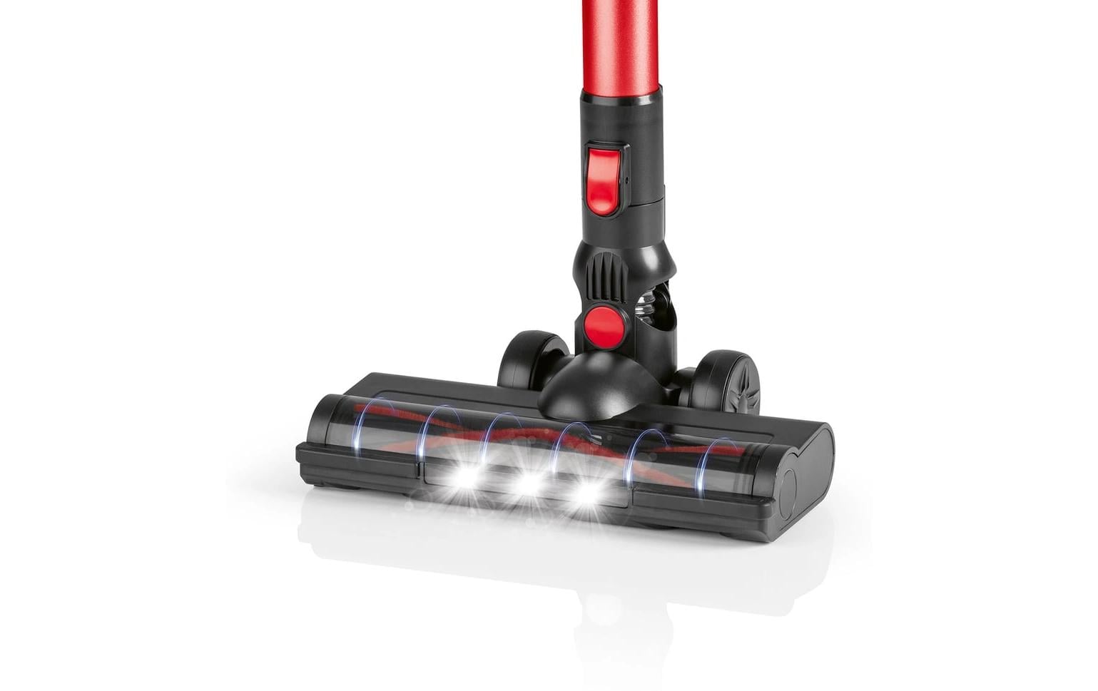 CLEANmaxx Akku-Hand- und Stielsauger mit 2-fach-Filter , Rot