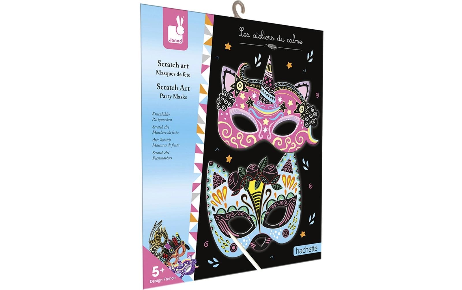 Janod Bastelset Kratzbilder Partymasken