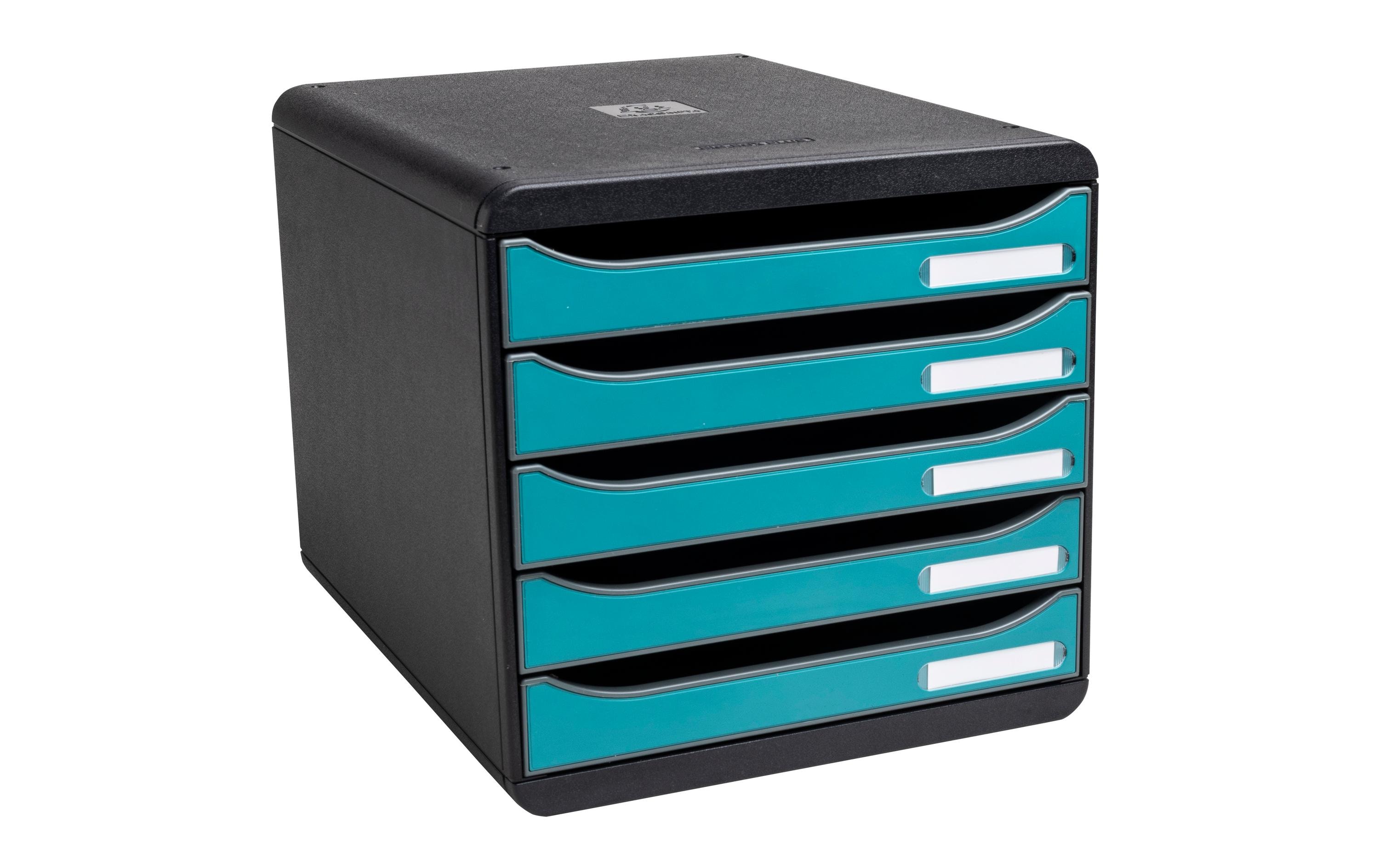 Exacompta Schubladenbox Big Box Plus Skandi, 5 Schubladen, Pazifikblau Exacompta Schubladenbox Big Box Plus Skandi, 5 Schubladen, Pazifikblau