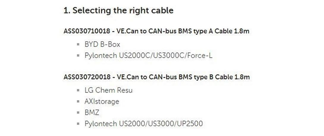 Victron Anschlusskabel VE.Can to CAN-bus BMS, type B, 1.8 m