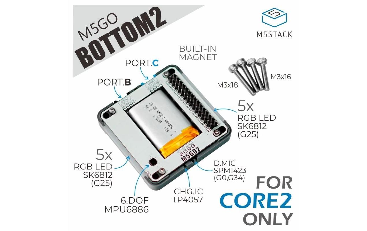 M5Stack M5GO Batterieboden 2 für Core2