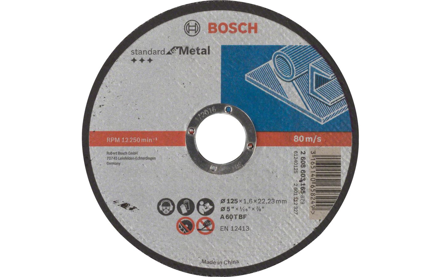 Bosch Professional Trennscheibe gerade Standard for Metal, 125 x 1.6 mm