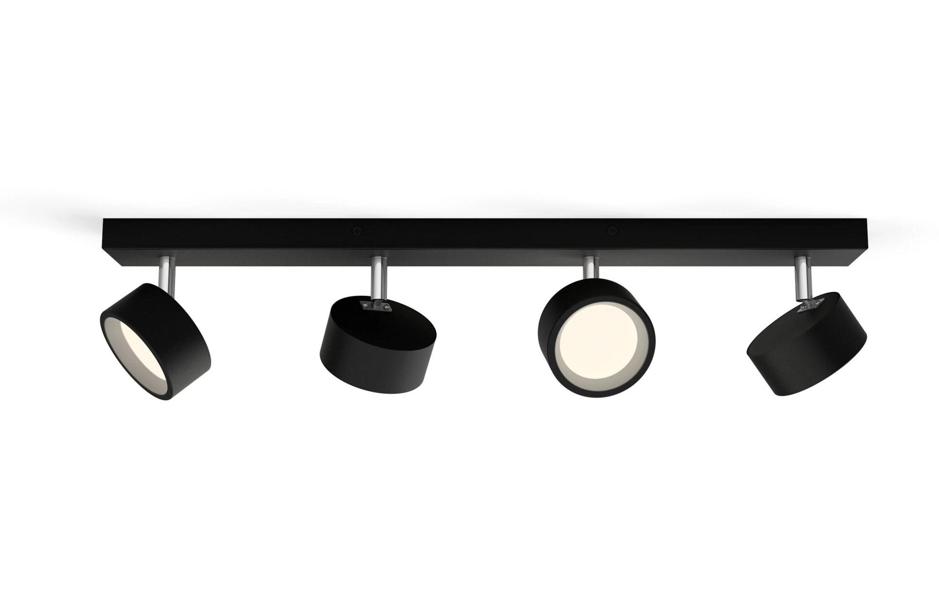 Philips Aufbauspot Bracia 4 x 5.5W 2700K Schwarz