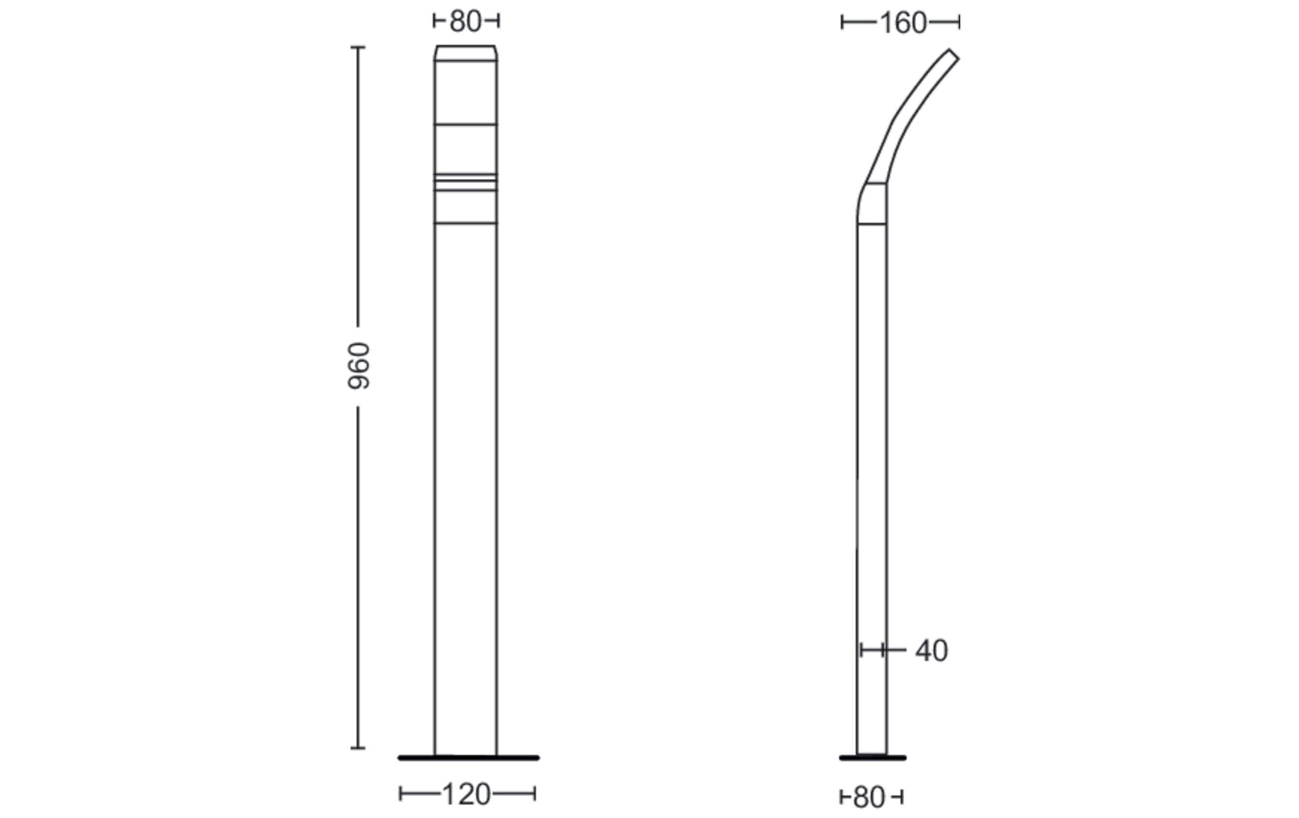 Philips Sockelleuchte Splay, 12 W, 1100 lm, 4000 K, 96 cm, Anthrazit Philips Sockelleuchte Splay, 12 W, 1100 lm, 4000 K, 96 cm, Anthrazit