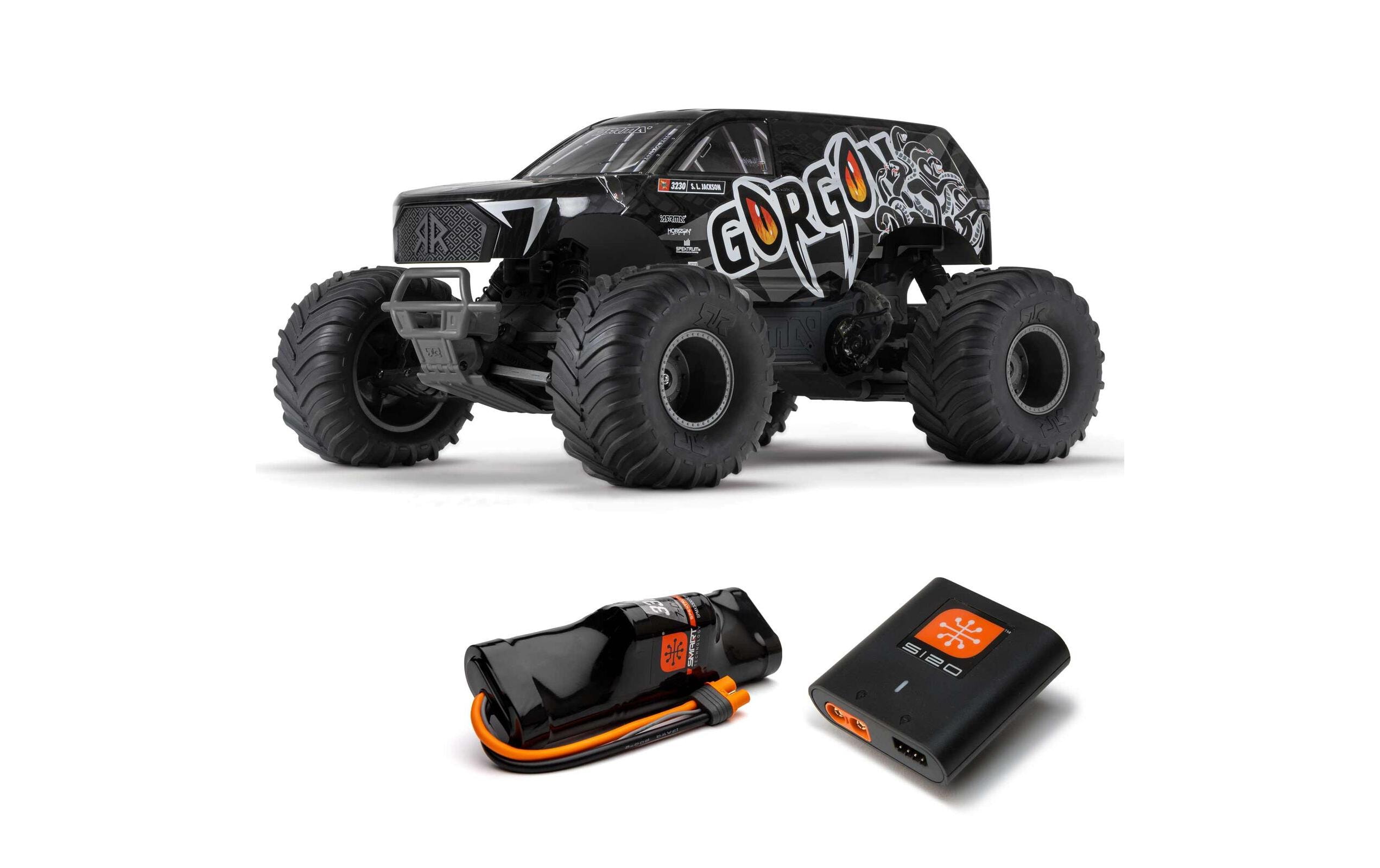 Arrma Monster Truck Gorgon MEGA 550 RWD Schwarz, Bausatz, 1:10