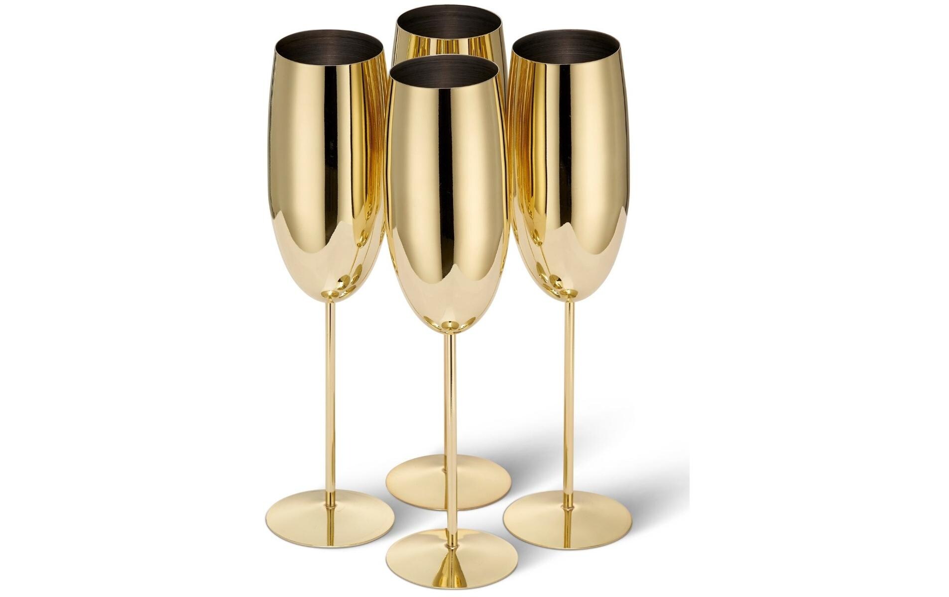 Oak & Steel Sektglas 285 ml, 4 Stück, Gold