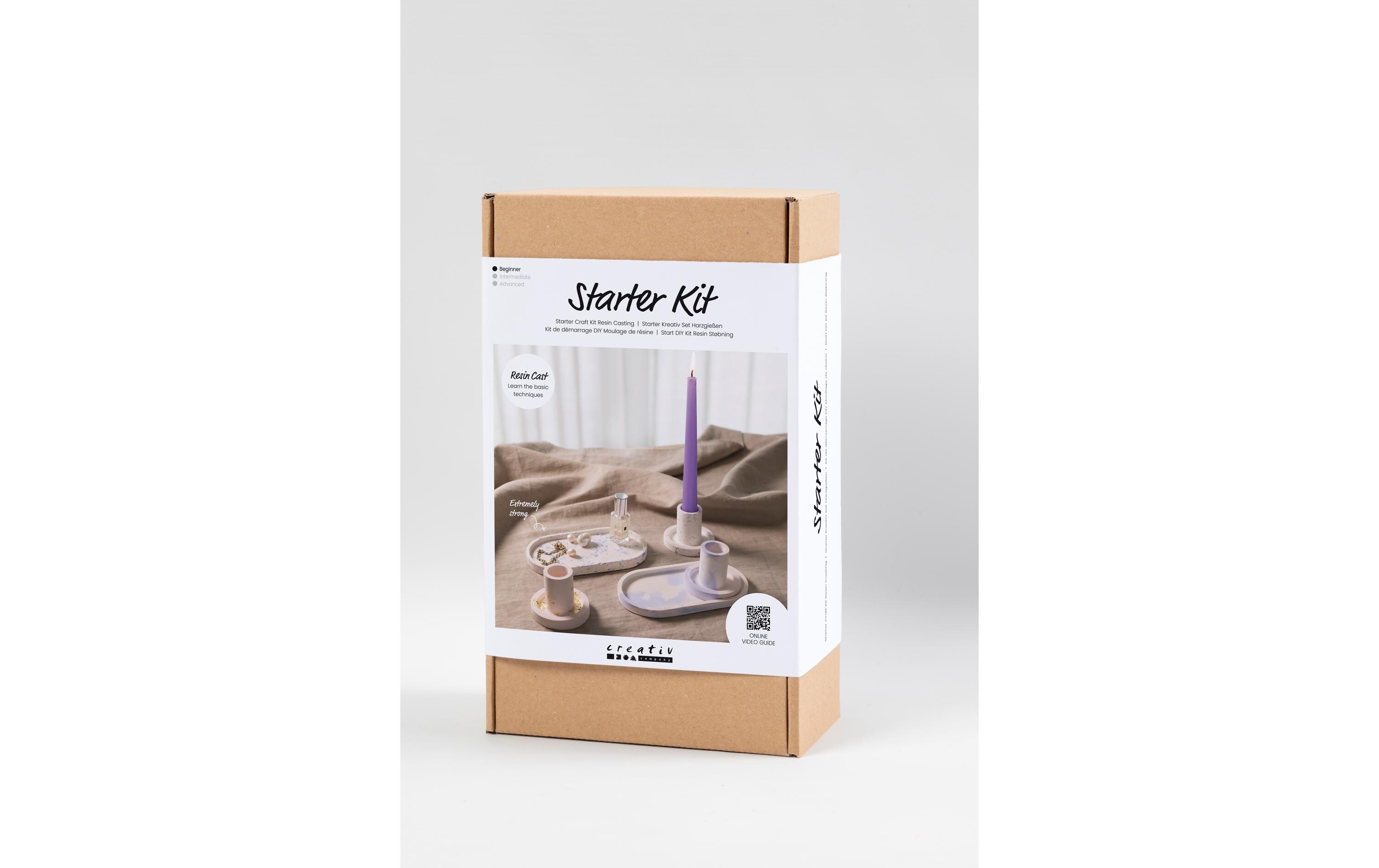 Creativ Company Giessharz Resin Kerzenhalter und Tabletts