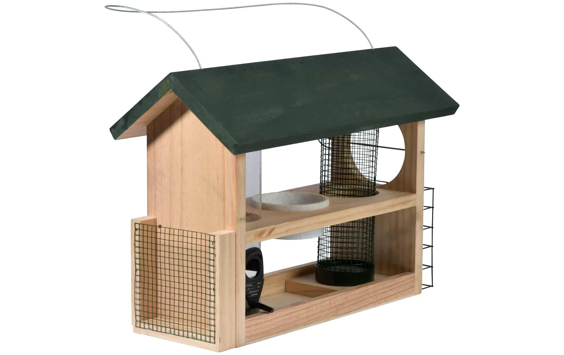 dobar Vogelfutterstation 7-in-1, 39 x 19 x 29 cm, Holz