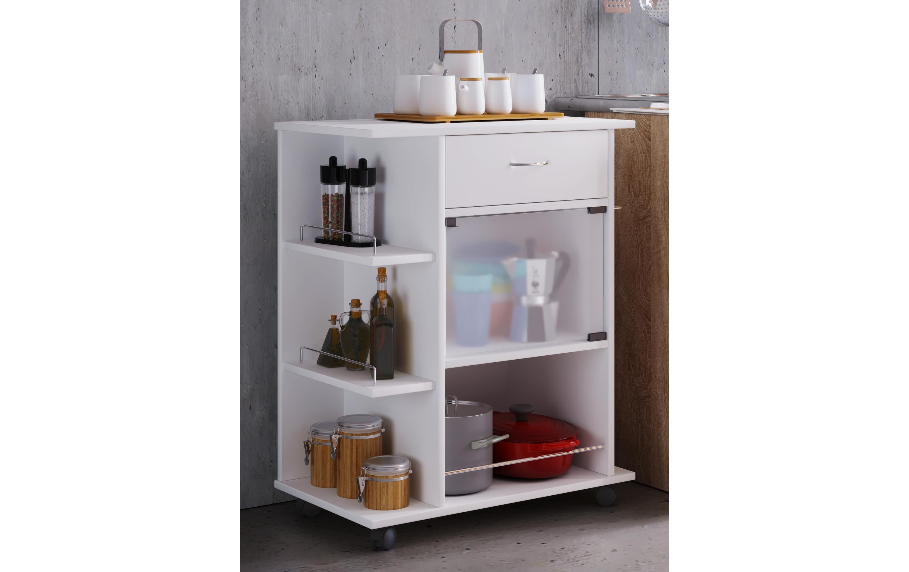 VCM Küchenwagen Pocis 65 x 80 x 39 cm, Weiss