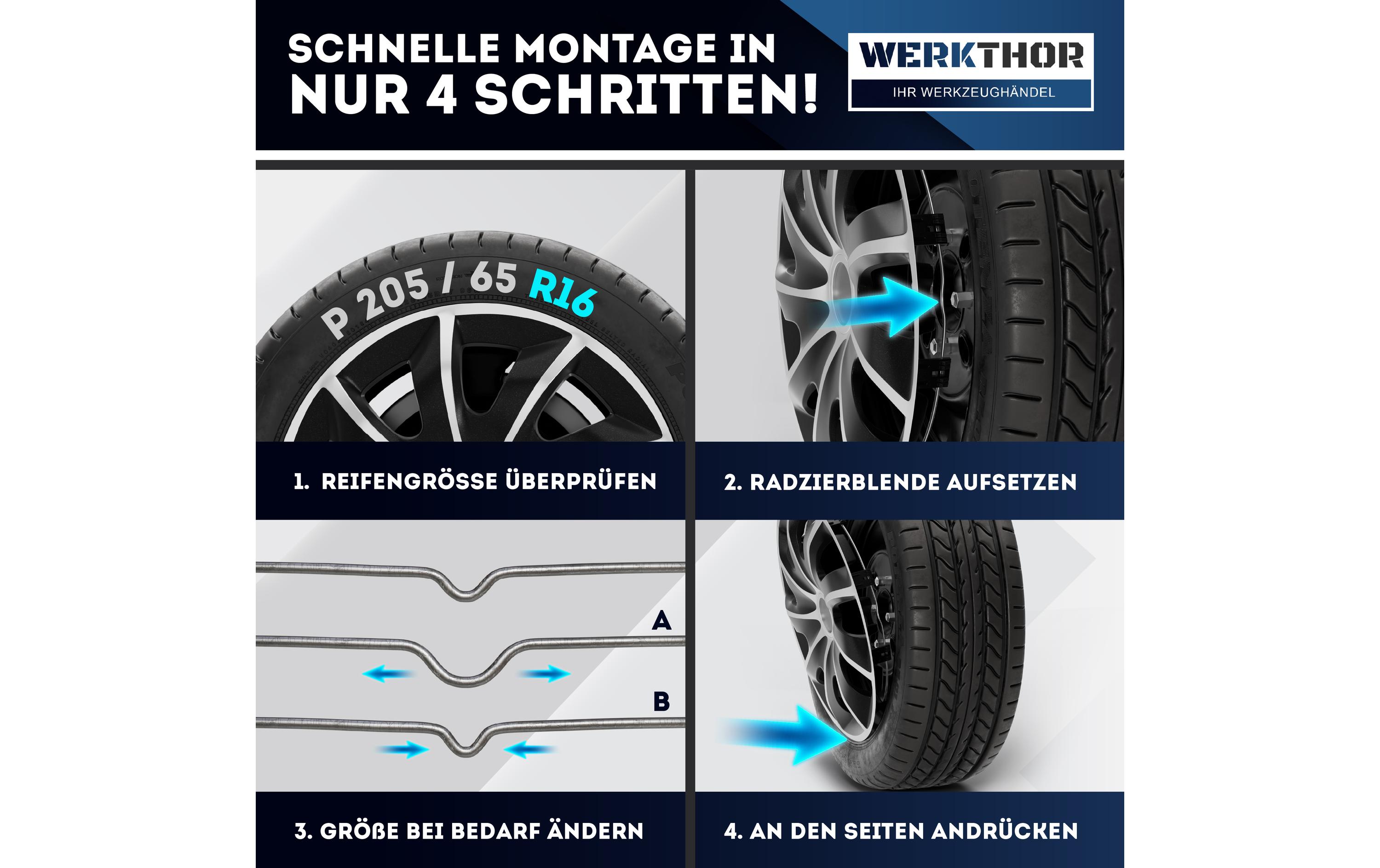 Werkthor Radzierblende 4er Set 13