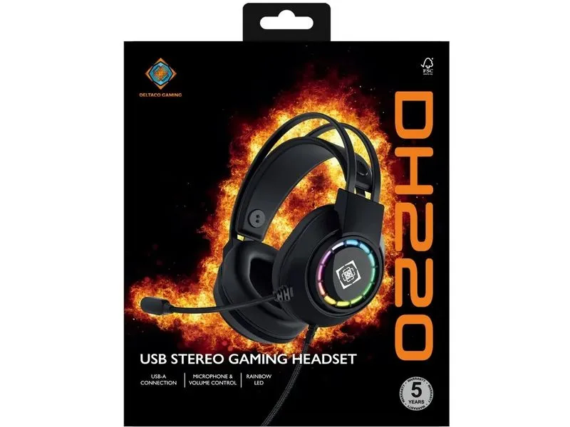 DELTACO Headset GAM-168 Schwarz DELTACO Headset GAM-168 Schwarz
