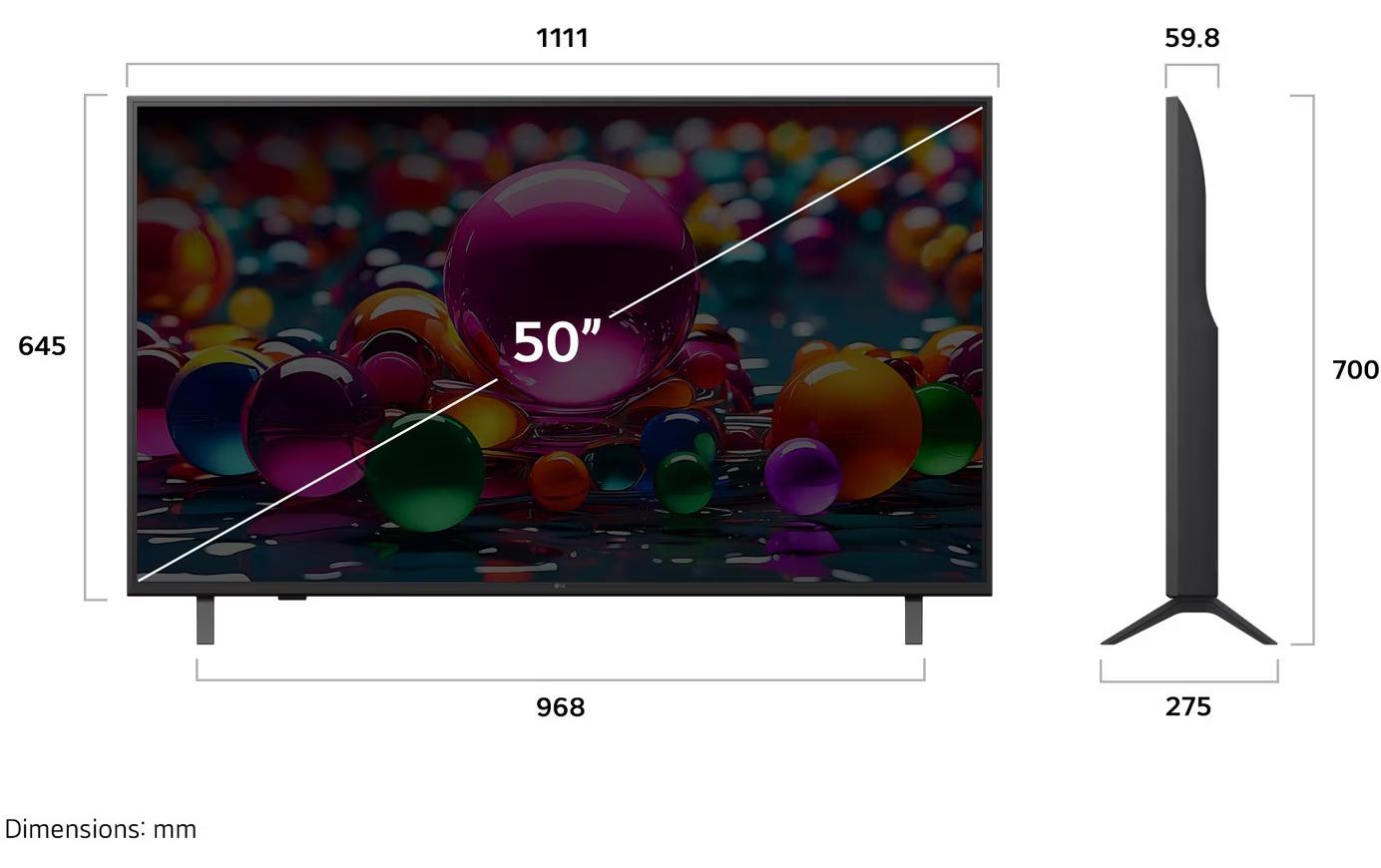 LG TV 50UA75006LA 50, 3840 x 2160 (Ultra HD 4K), LED-LCD LG TV 50UA75006LA 50, 3840 x 2160 (Ultra HD 4K), LED-LCD