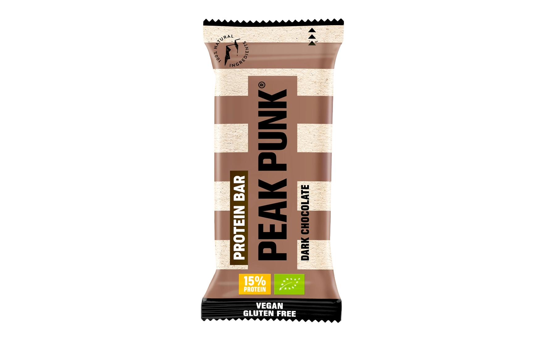 PEAK PUNK Bio Protein Bar Dark Chocolate 12 x 55 g