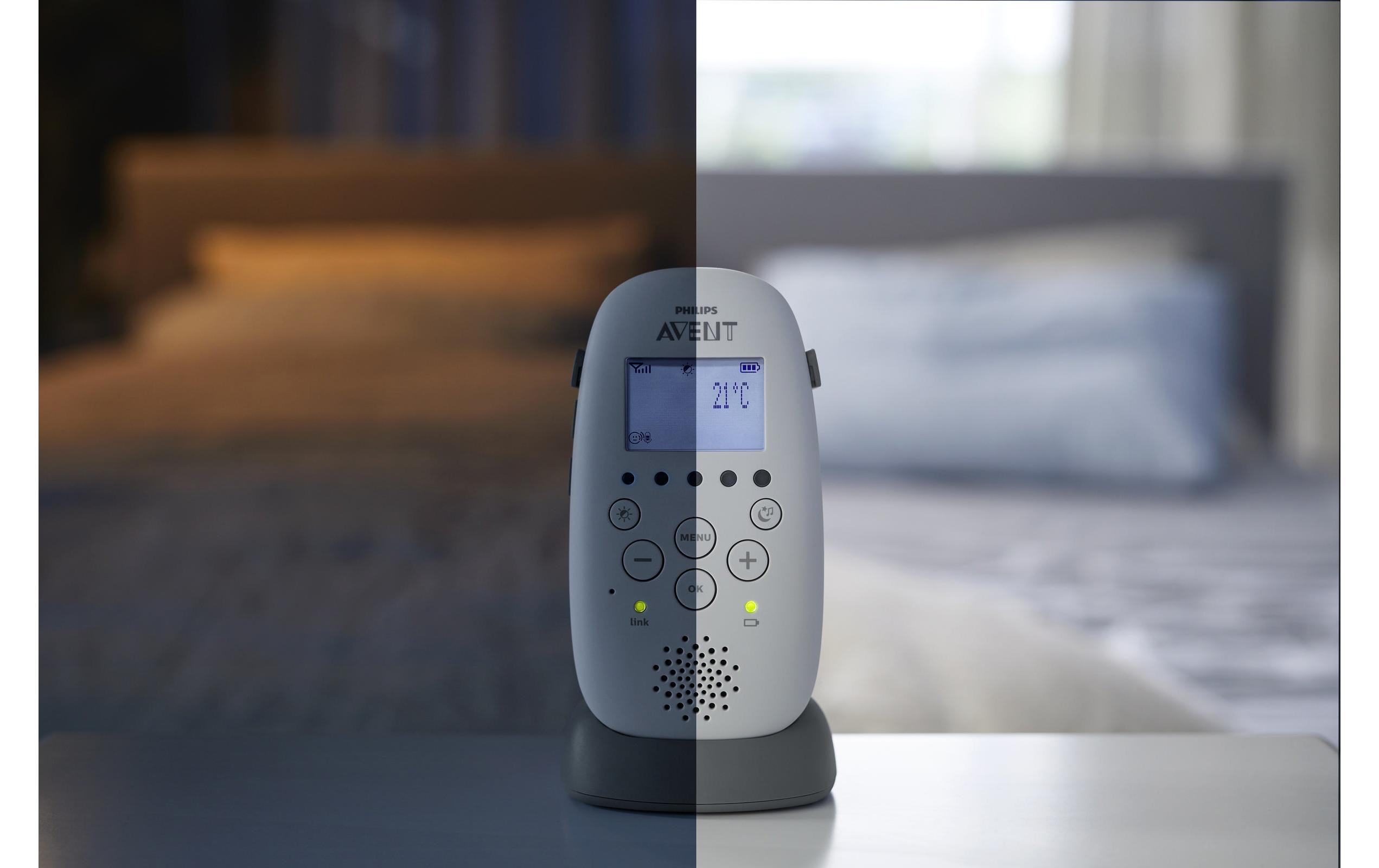 PHILIPS AVENT Babyphone Smart-Eco mit Sternenhimmel-Projektor SCD733/26