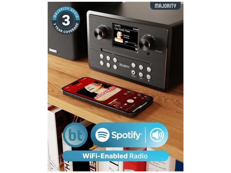 Majority Homerton mit DAB+ Internetradio und CD-Player Majority Homerton mit DAB+ Internetradio und CD-Player