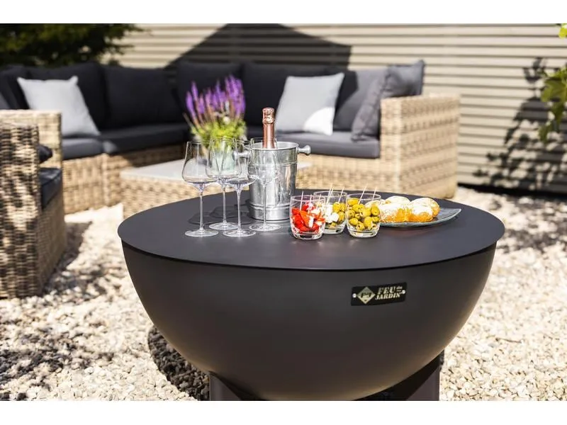 FEU DU JARDIN Feuerstelle Tria, Ø 98 cm, Schwarz FEU DU JARDIN Feuerstelle Tria, Ø 98 cm, Schwarz
