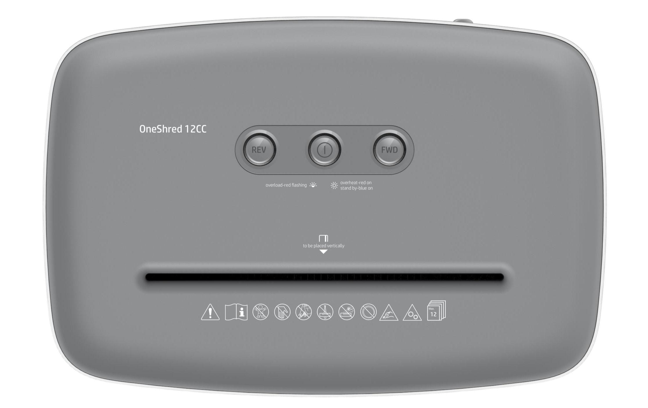 HP Aktenvernichter OneShred 12CC P-4, 12 Seiten