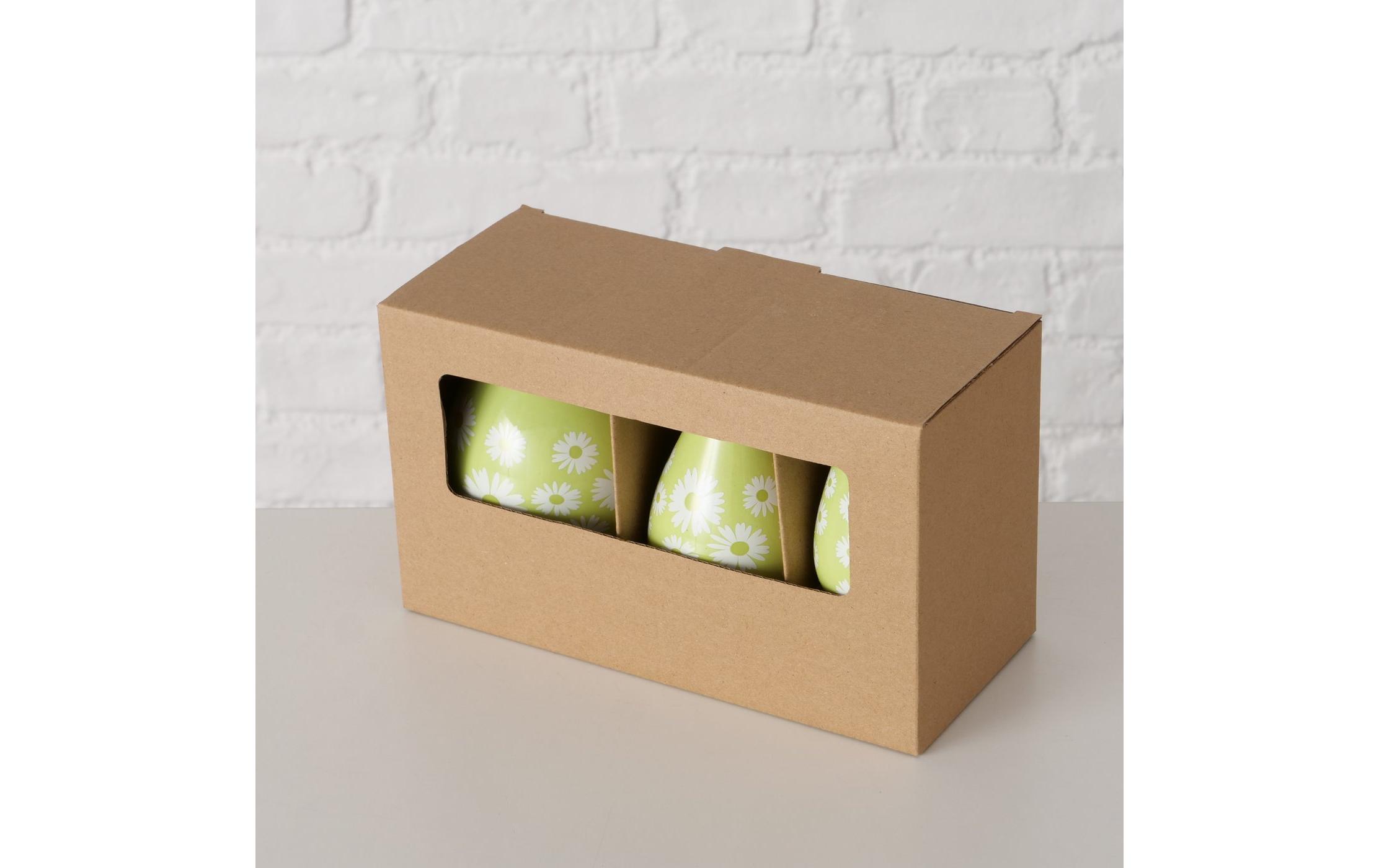 Boltze Vasen-Set Daisie 3-teilig, Hellgrün