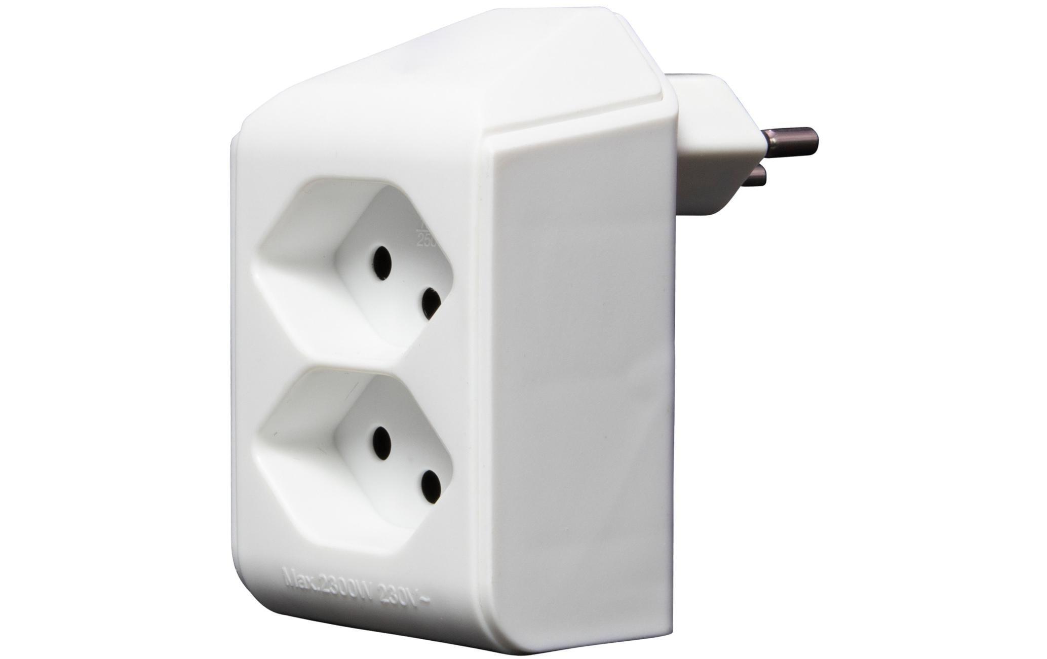 Brennenstuhl Abzweigstecker 2 x T13, 300° drehbar, Weiss Brennenstuhl Abzweigstecker 2 x T13, 300° drehbar, Weiss