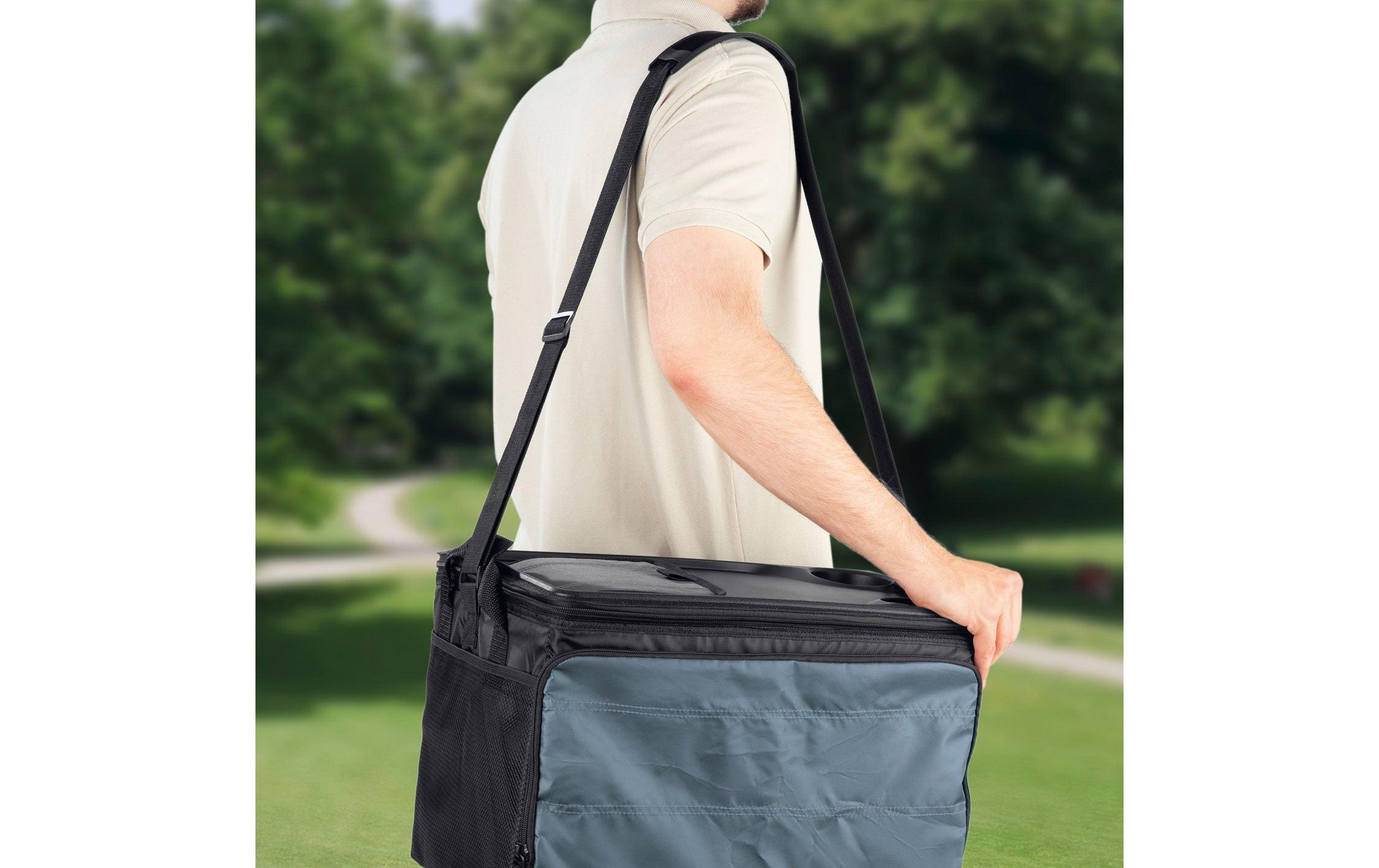 EASYmaxx Kühltasche faltbar - 30 l – Schwarz / Dunkelgrau