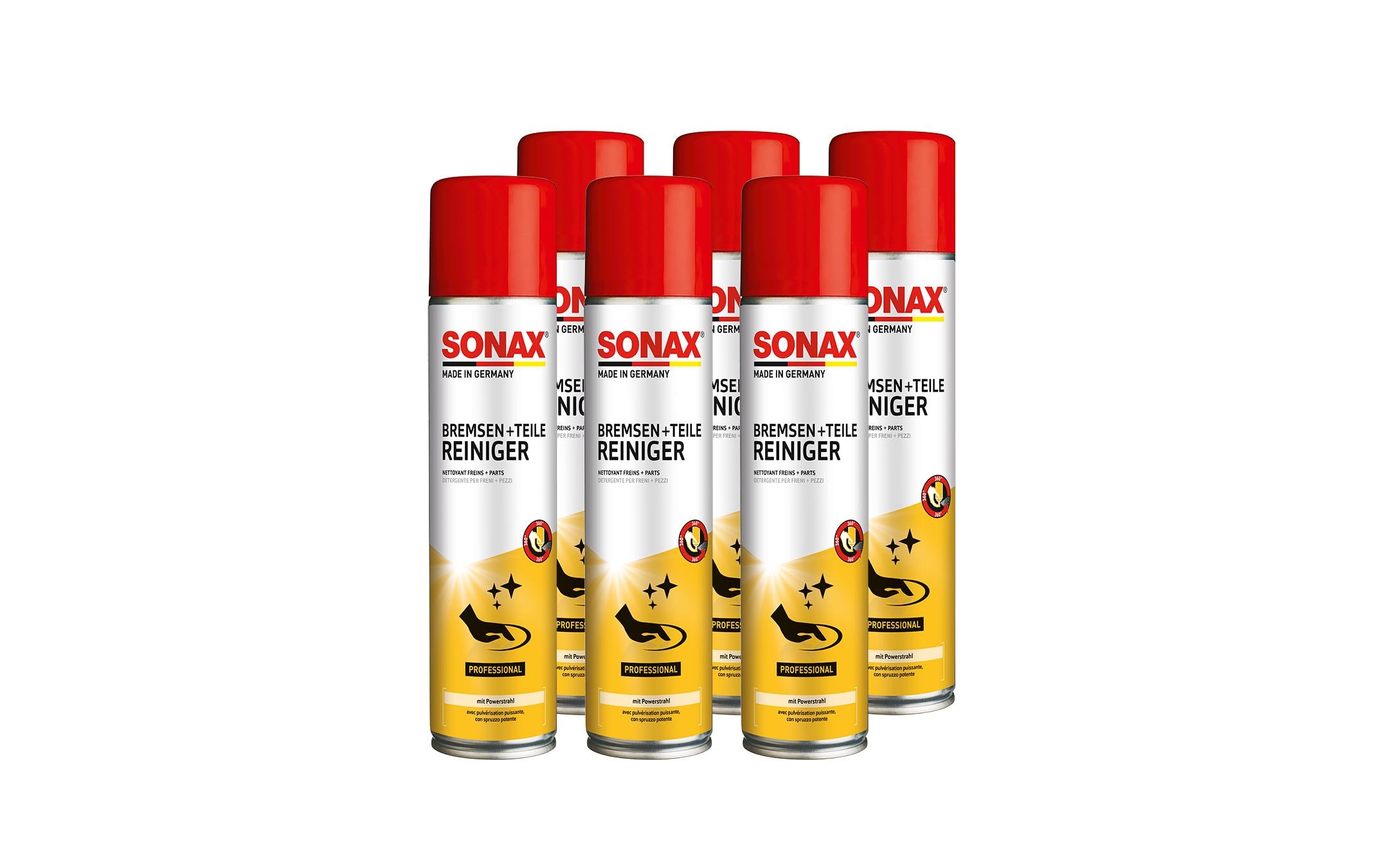 Sonax PROFESSIONAL Bremsenreiniger 6 Dosen 2400 ml Sonax PROFESSIONAL Bremsenreiniger 6 Dosen 2400 ml