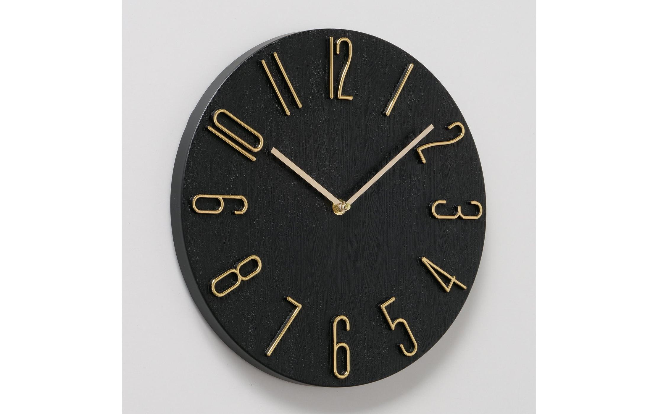 Boltze Wanduhr Tempo Gold/Schwarz