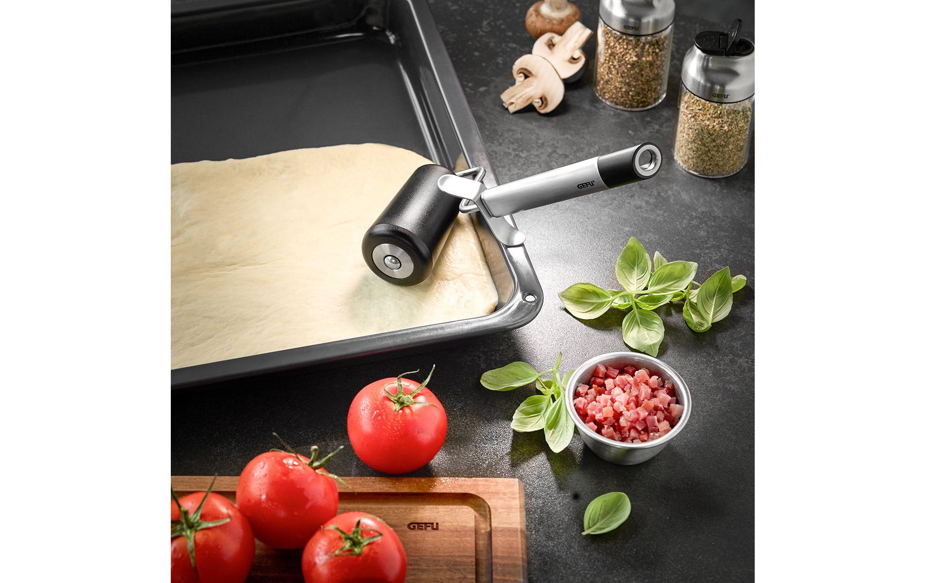 GEFU Teigroller Primeline Schwarz/Silber