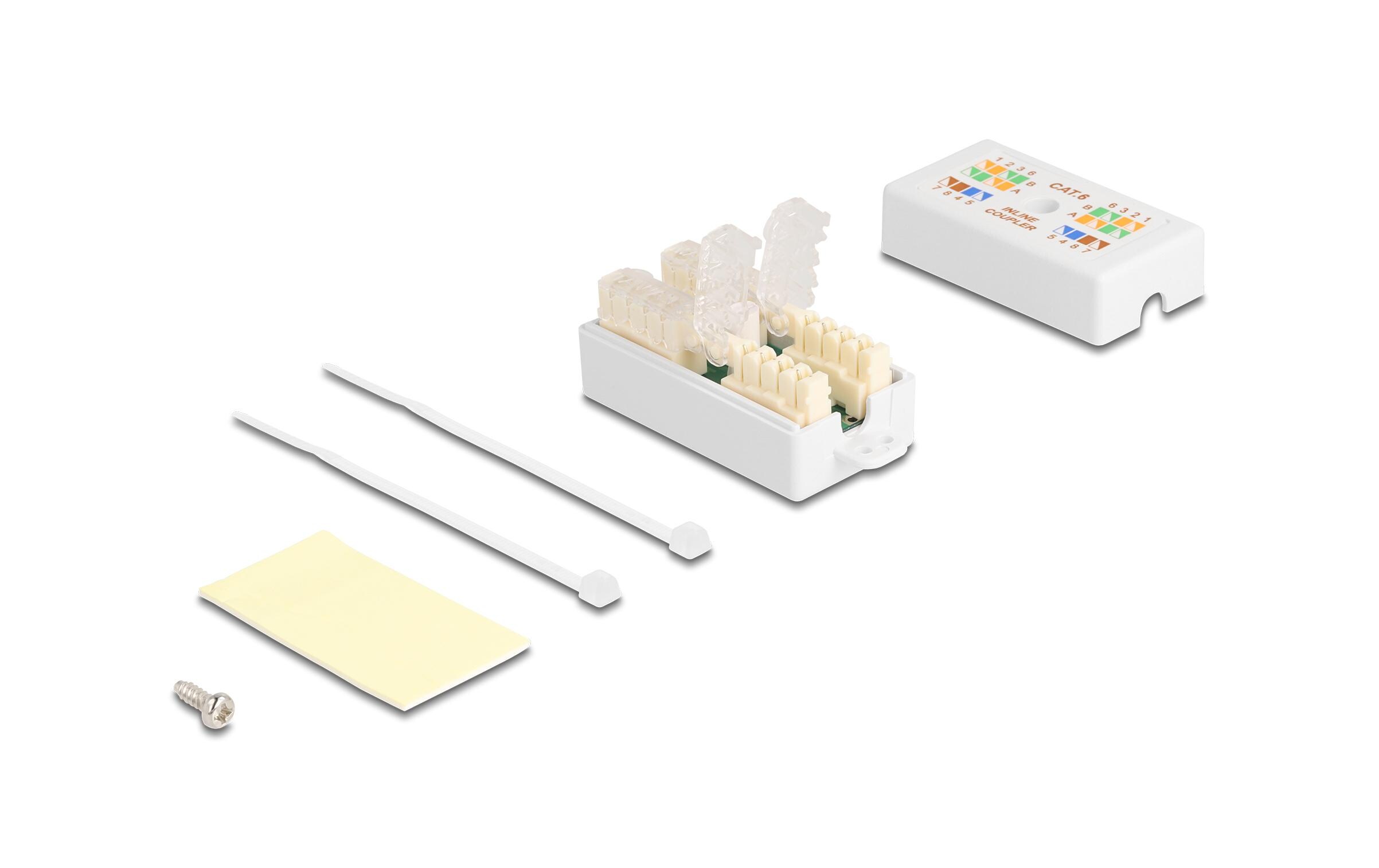 Delock Kupplung Cat.6 UTP LSA werkzeugfrei 1 Stück