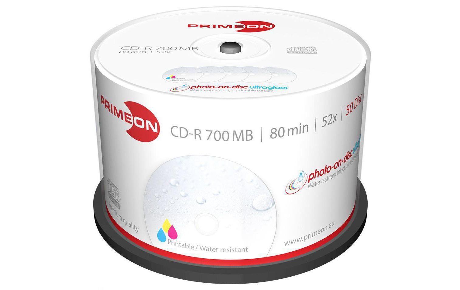 Primeon CD-R 0.7 GB, Spindel (50 Stück) Primeon CD-R 0.7 GB, Spindel (50 Stück)