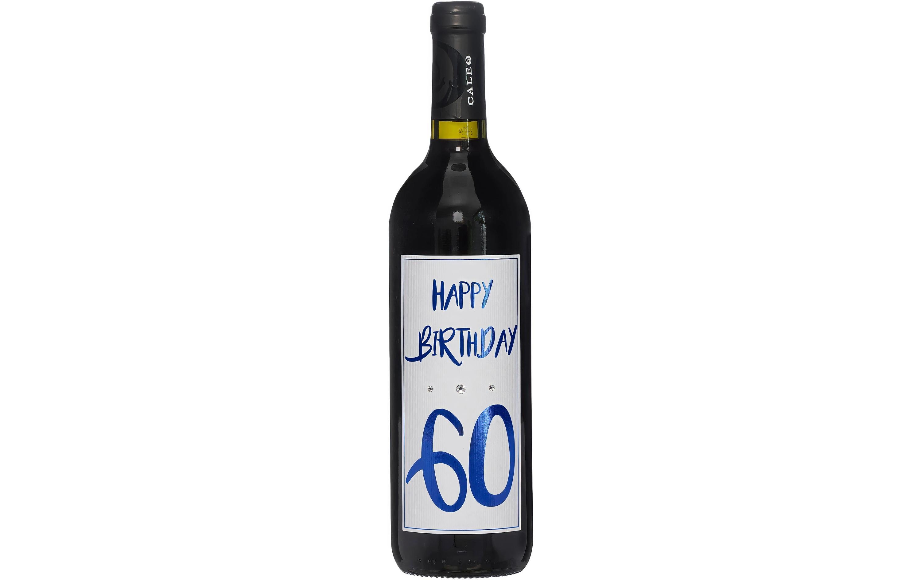 Dreams and Fantasy Geschenkidee Rotwein Happy Birthday 60 Blau, 750 ml