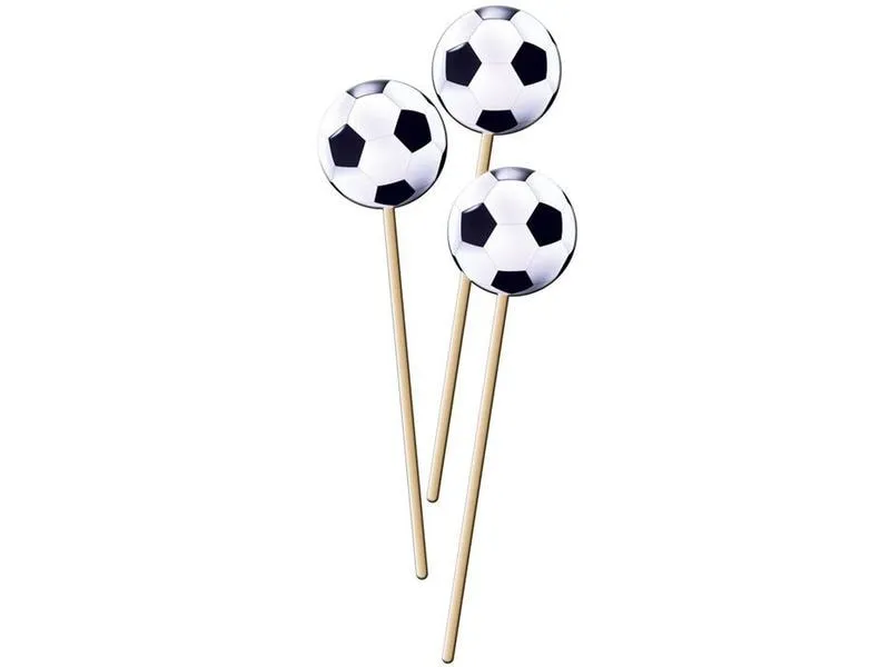 Folat Kuchen-Topper Fussball 30 cm, 8 Stück, Schwarz/Weiss Folat Kuchen-Topper Fussball 30 cm, 8 Stück, Schwarz/Weiss