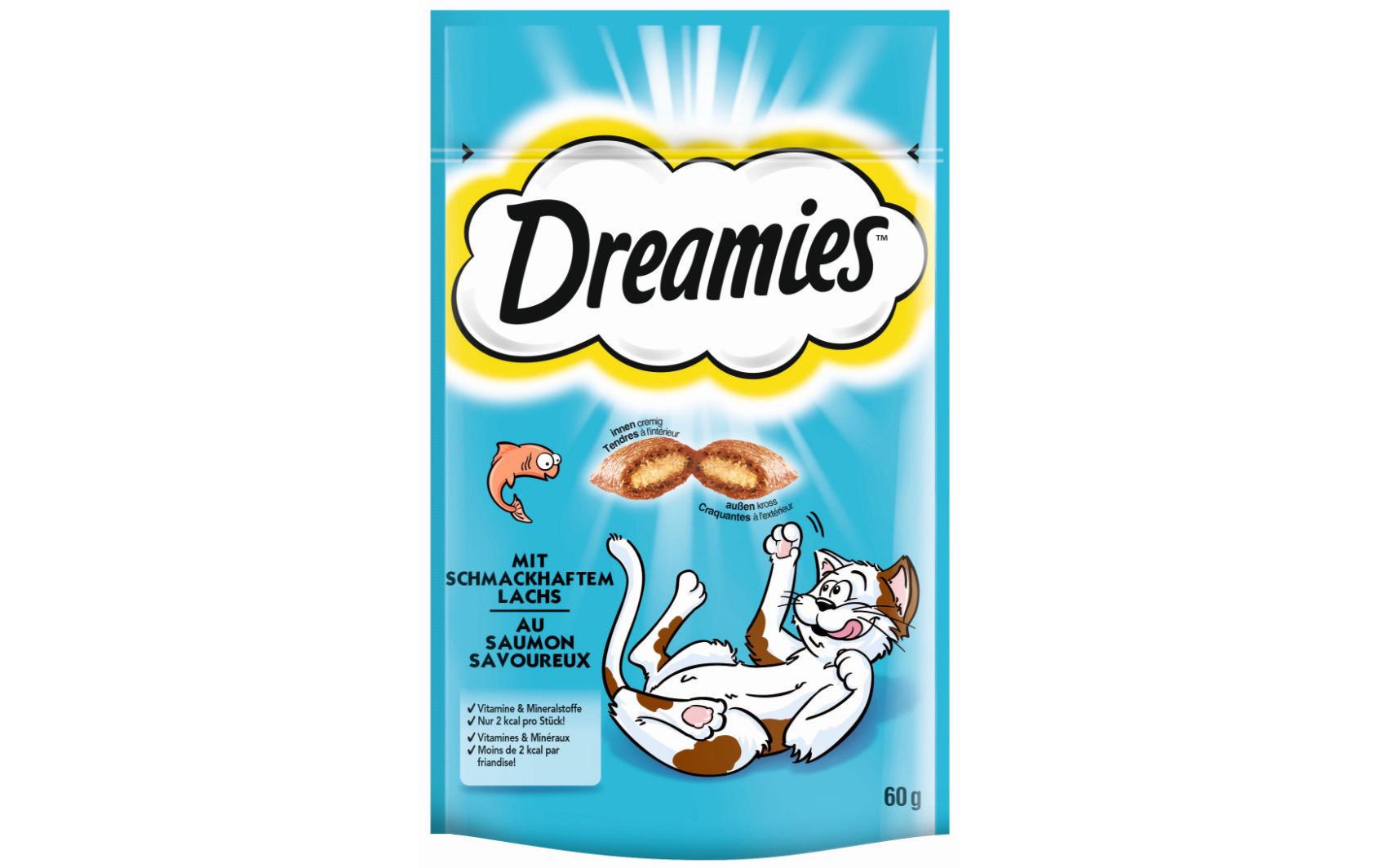 Dreamies Katzen-Snack mit Lachs, 6 x 60g Dreamies Katzen-Snack mit Lachs, 6 x 60g