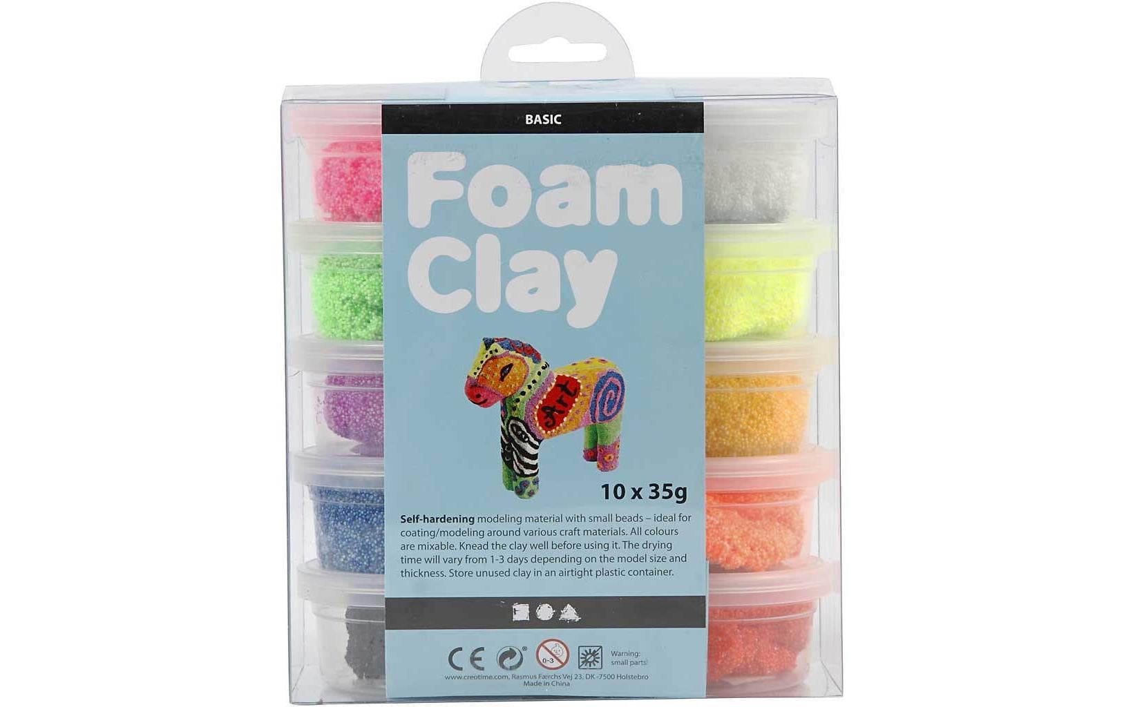 Creativ Company Modellier-Set Foam Clay Basic Mehrfarbig Creativ Company Modellier-Set Foam Clay Basic Mehrfarbig