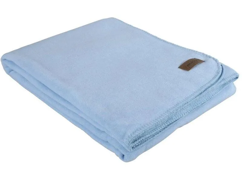 Eskimo Decke Edelvelours Himmelblau, 100 x 150 cm