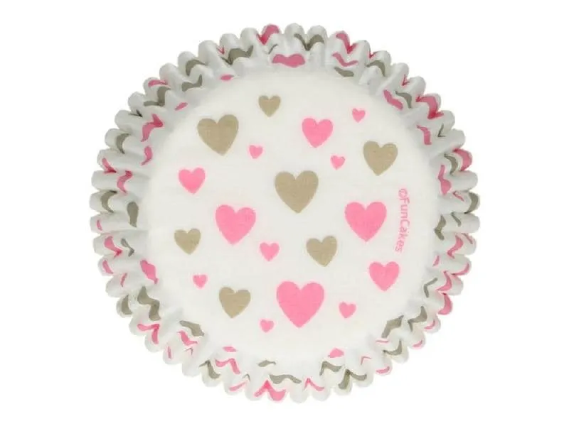 Funcakes Muffin Backform Herz 48 Stück Funcakes Muffin Backform Herz 48 Stück