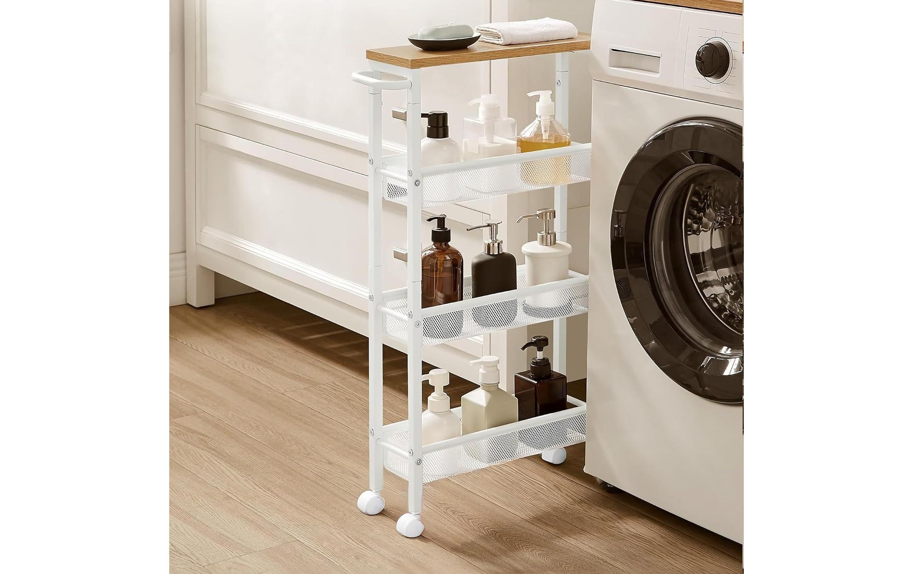 relaxdays Nischenwagen 77 x 13 x 45.5 cm Weiss