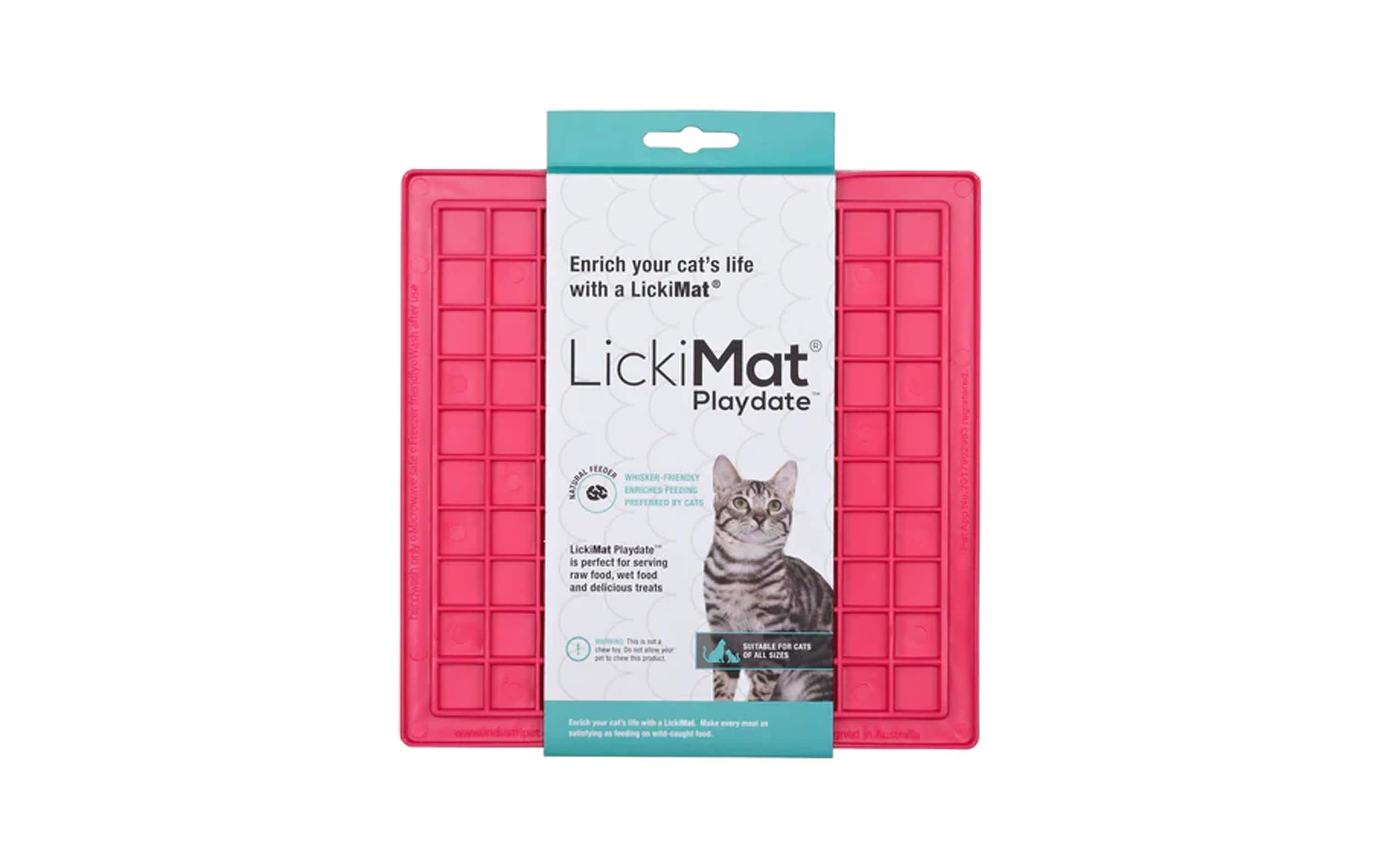 LickiMat Futtermatte Cat Playdate, 20 x 20 cm, Pink LickiMat Futtermatte Cat Playdate, 20 x 20 cm, Pink