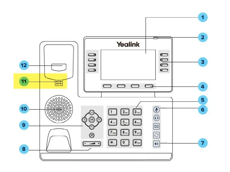 Yealink Hörerhalterung WMC-T5x zu allen T5x und MP5x Telefone