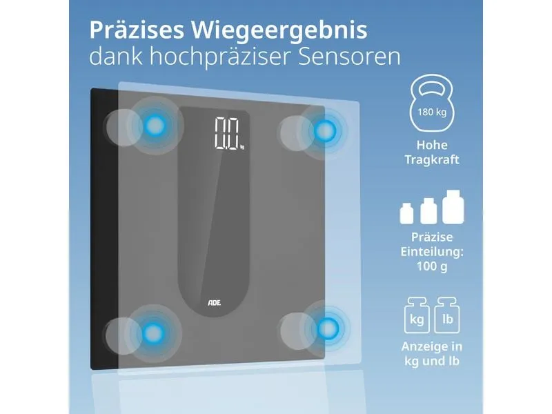 ADE Personenwaage Allegra Schwarz