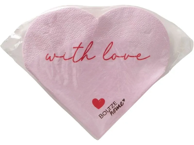 Boltze Papierservietten Love Spezialgrösse, 12 Stück Boltze Papierservietten Love Spezialgrösse, 12 Stück