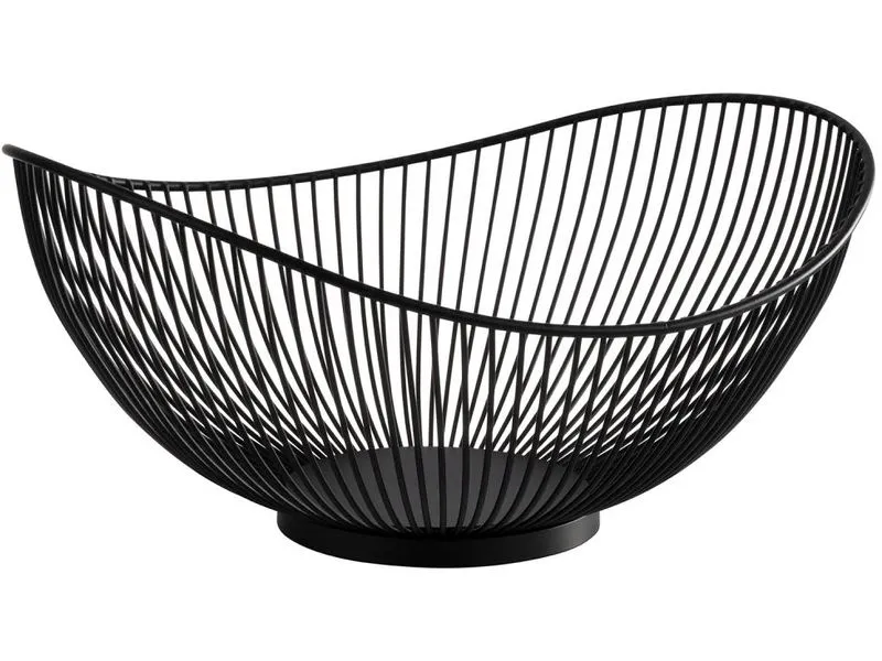 APS Früchtekorb Früchtekorb SVART 9.5 x 25.5 x 13.5 cm, Schwarz