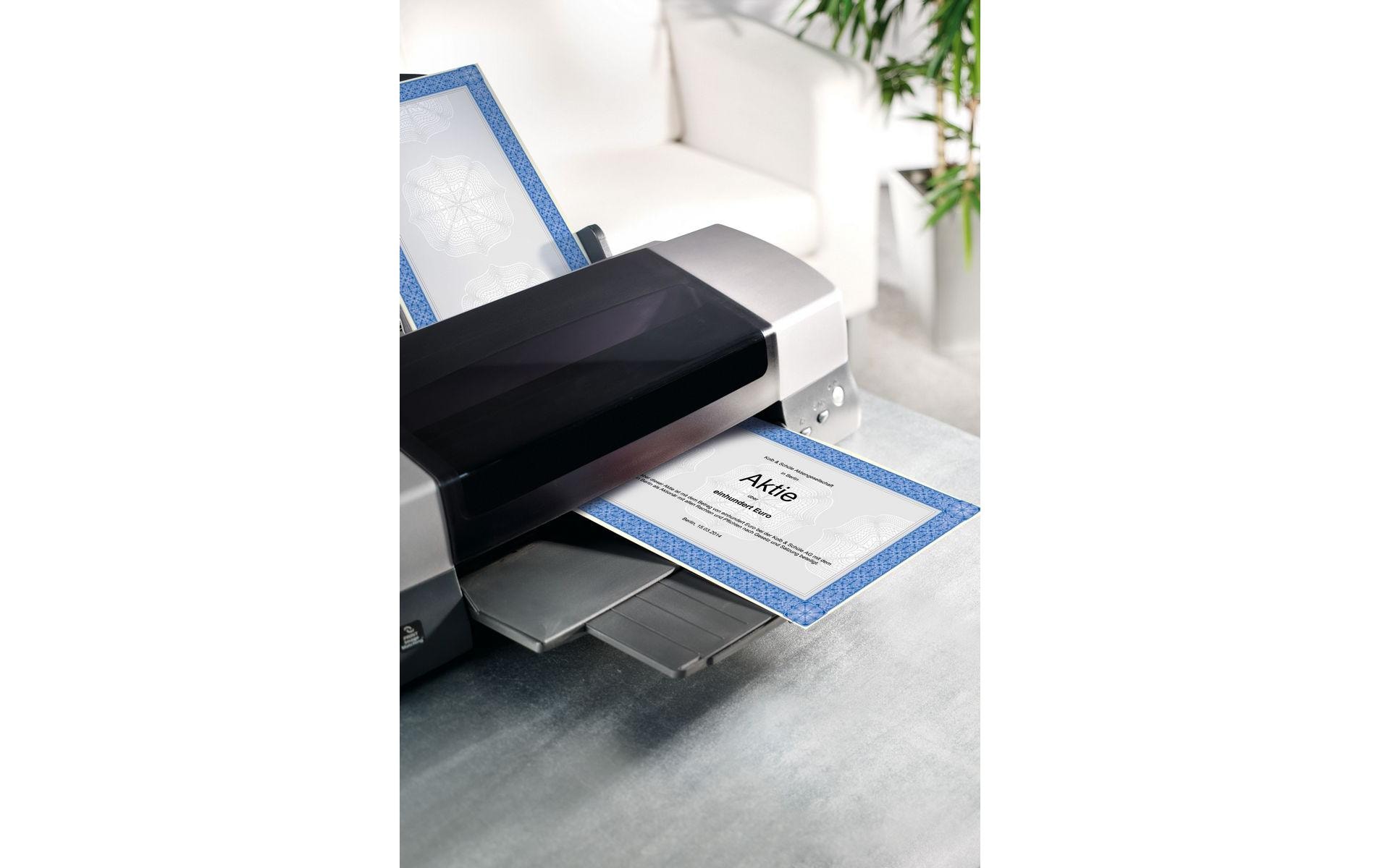 Sigel Motivpapier Wertpapier A4, 185 g, 20 Blatt, Blau