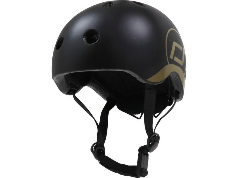Scoot and Ride Kinderhelm Schwarz/Gold, XXS-S/45 - 50 Scoot and Ride Kinderhelm Schwarz/Gold, XXS-S/45 - 50