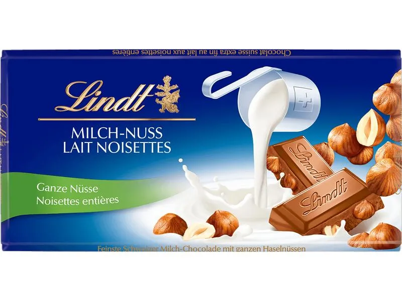 Lindt Tafelschokolade Milch Nuss 5 x 100 g