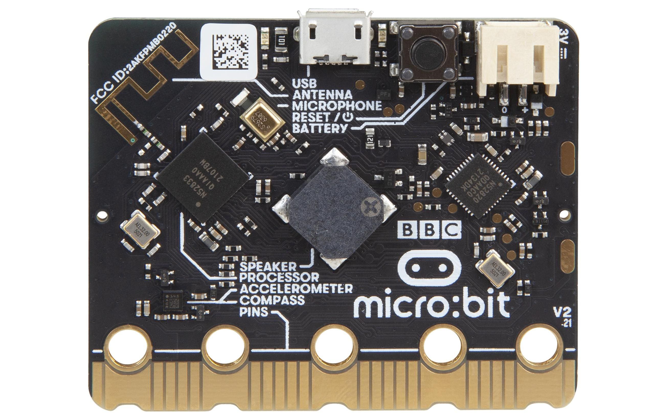 BBC micro:bit Entwicklerboard micro:bit V2.2 Single