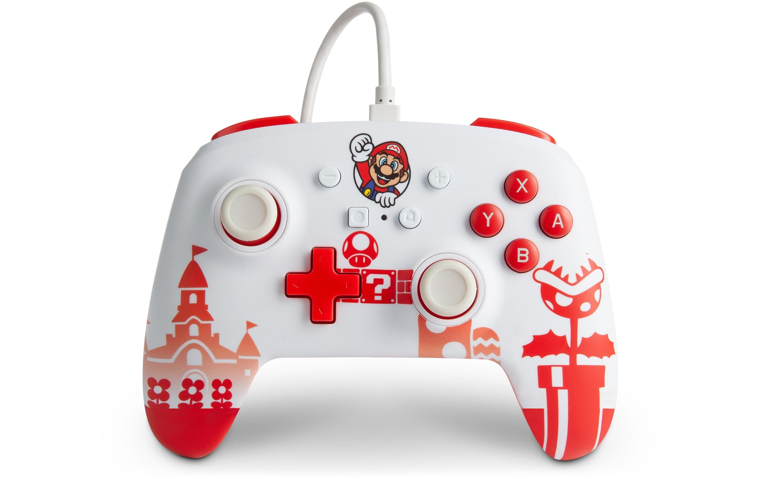 Power A Enhanced Wired Controller Mario Red/White