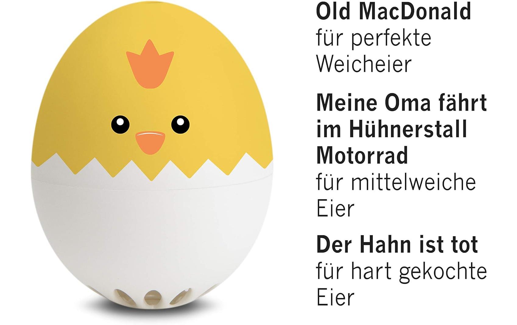 PiepEi Küchentimer Singende Eieruhr Küken, Gelb / Weiss