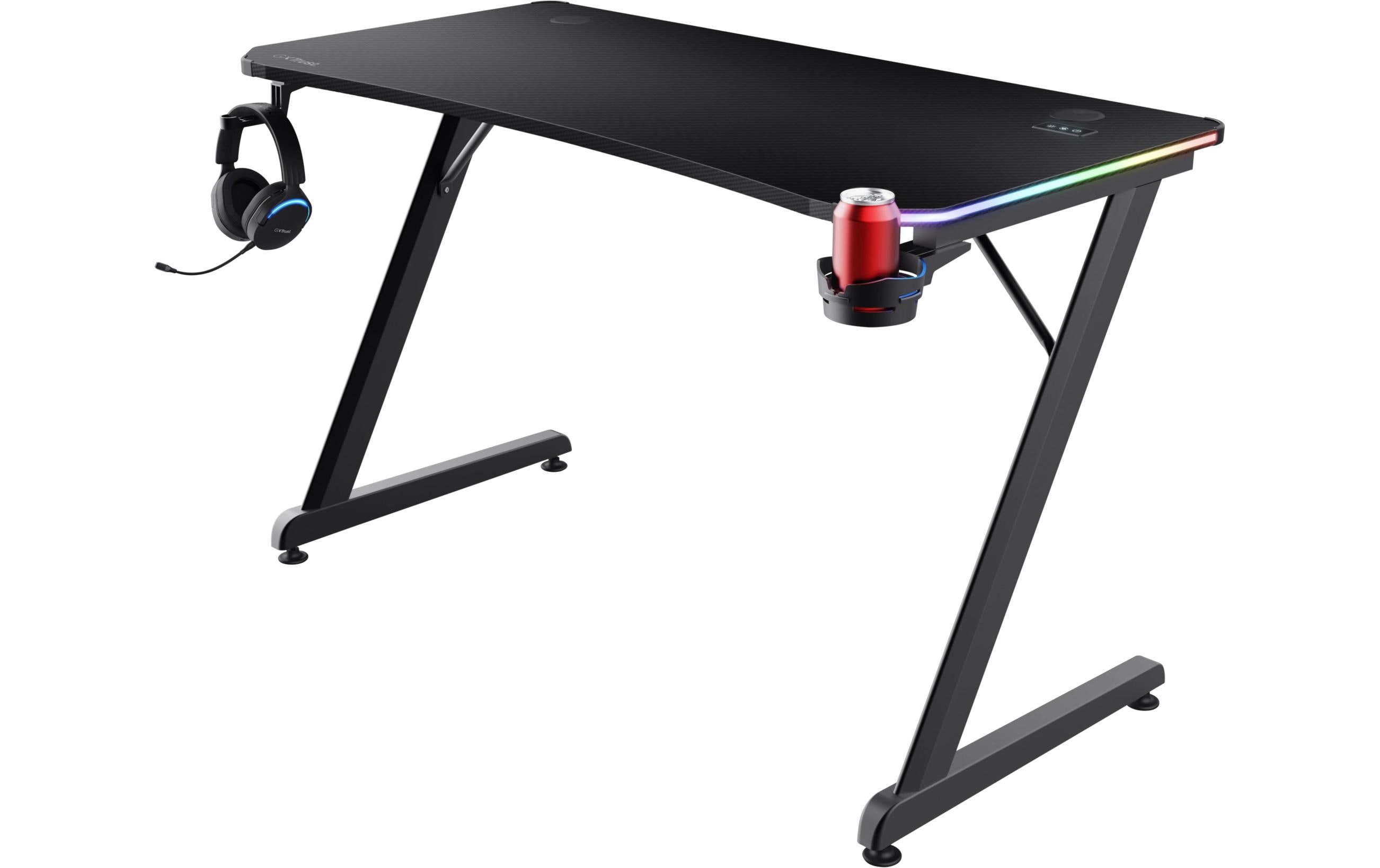 Trust Gaming Tisch GXT 709 Luminus RGB Schwarz