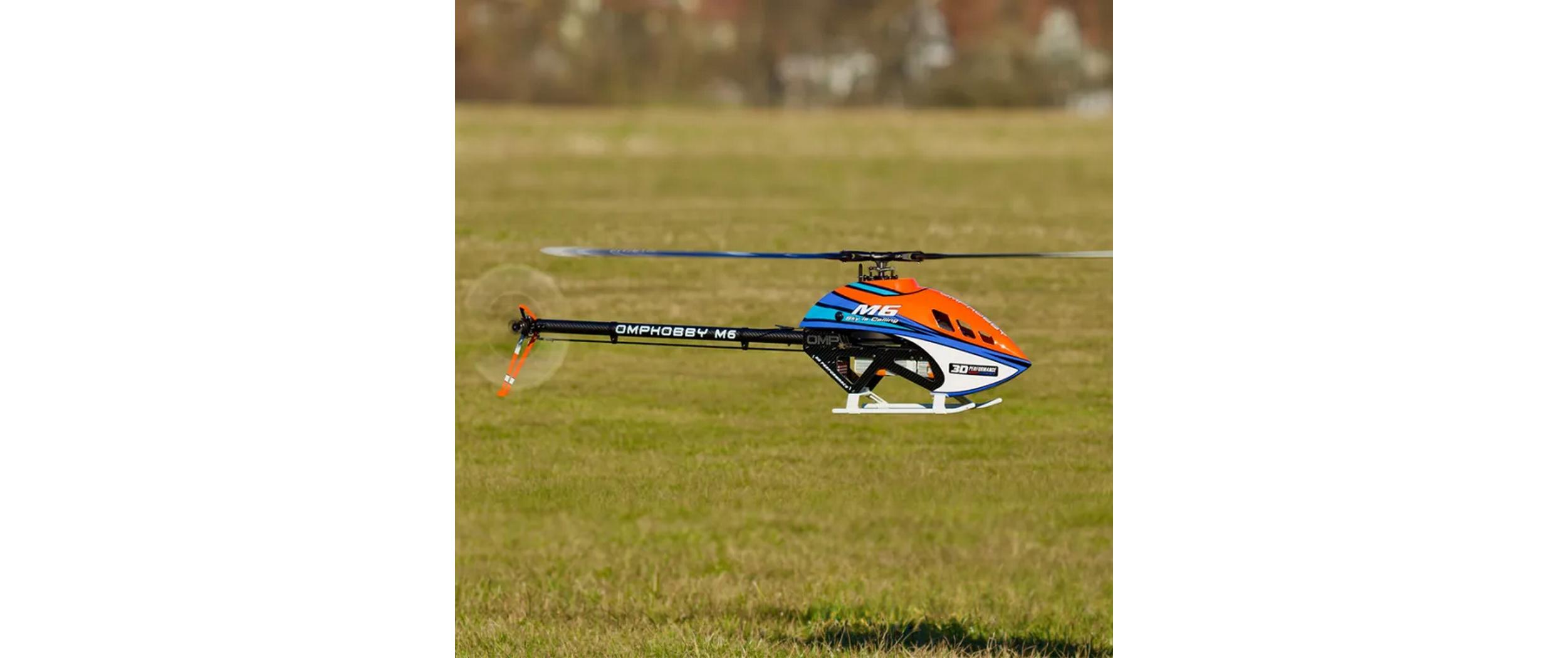 OMPHobby Helikopter M6 Cosmic-Orange Bausatz und Rotorblätter