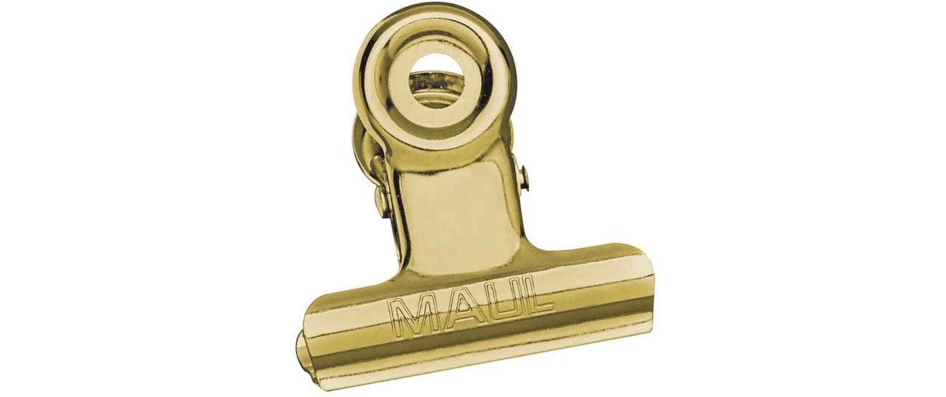 Maul Papierklemme MAULstandard 30 mm, 10 Stück, Gold